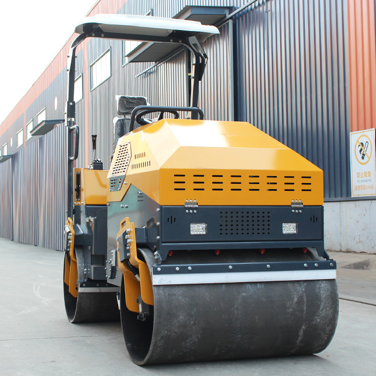 Hydraulic 3 Ton Water Cooled diesel Engine Ride on Road Roller ...